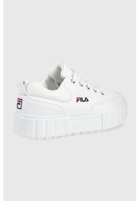 Fila buty dziecięce Sandblast kolor biały. Nosek buta: okrągły. Zapięcie: sznurówki. Kolor: biały. Materiał: guma. Obcas: na platformie #2