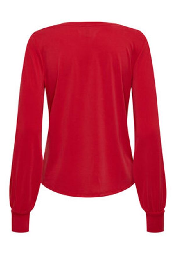 only - ONLY Bluzka 15310209 Czerwony Regular Fit. Kolor: czerwony. Materiał: syntetyk
