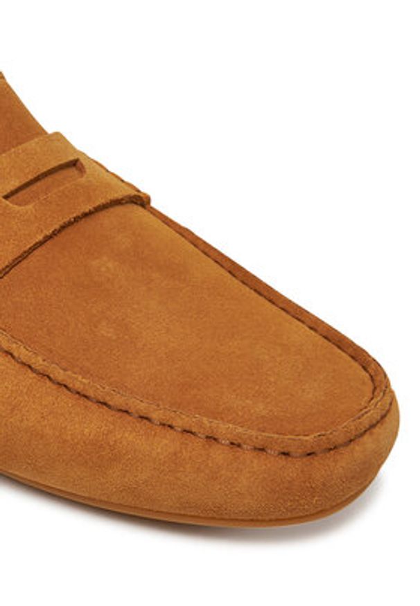 BOSS Mokasyny Noel_Mocc_sdpeb 50541750 Brązowy. Kolor: brązowy. Materiał: skóra, zamsz