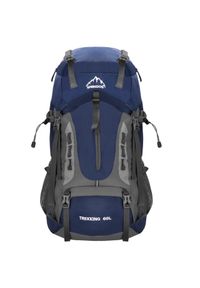 SPRINGOS - Plecak trekkingowy 60 L Springos z gwizdkiem. Kolor: niebieski. Styl: sportowy