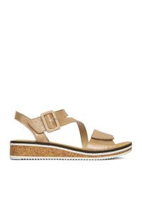 Rieker Sandały CEO-V3660-61 Złoty. Kolor: złoty. Materiał: skóra #1