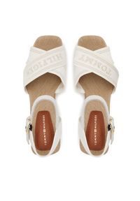 TOMMY HILFIGER - Tommy Hilfiger Espadryle Tommy Hilfiger Espad High Wedge FW0FW08668 Écru. Materiał: materiał