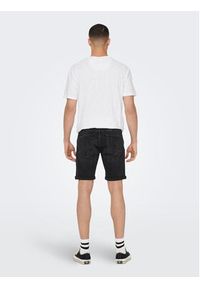 Only & Sons Szorty jeansowe 22025192 Czarny Slim Fit. Kolor: czarny. Materiał: bawełna #3