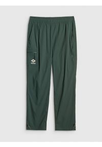 4f - 4F Spodnie casual joggery męskie - zielone S. Okazja: na co dzień. Kolor: zielony. Materiał: tkanina, materiał. Styl: casual #1