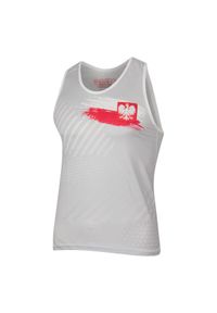 Koszulka sportowa bez rękawów męska Tank top EXTREME HOBBY POLSKA PRIME. Kolor: biały. Materiał: poliester, elastan. Długość rękawa: bez rękawów. Styl: sportowy