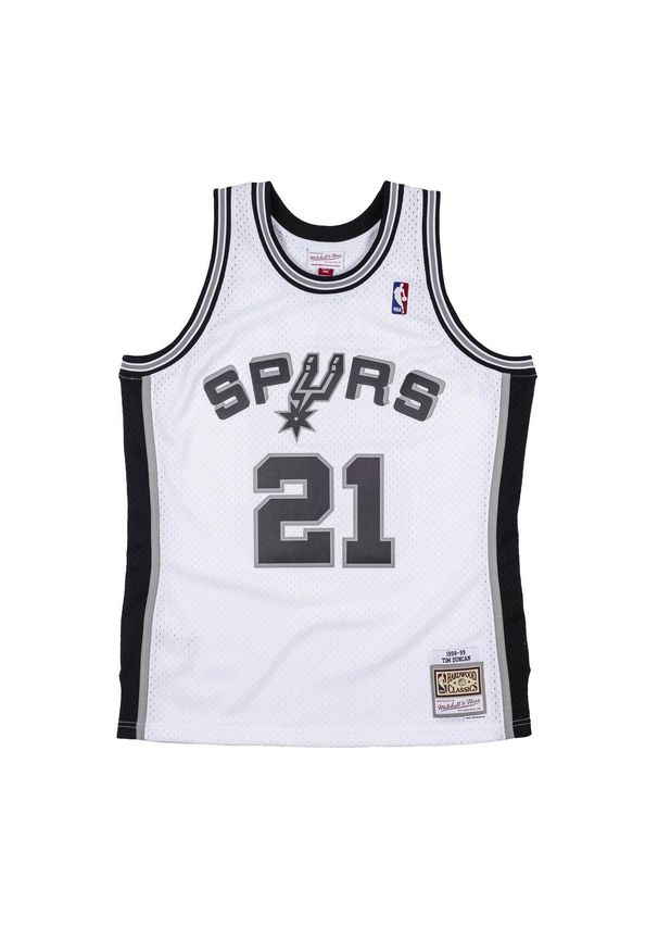 Mitchell & Ness - Koszulka Nba San Antonio Spurs Tim Duncan. Kolor: biały. Sport: koszykówka