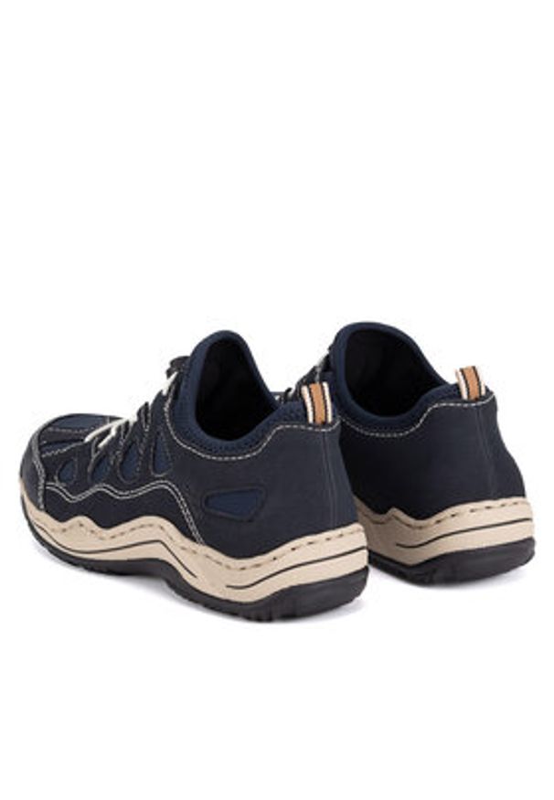 Rieker Sneakersy L0551-14 Granatowy. Kolor: niebieski. Materiał: materiał