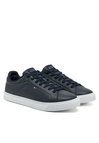 TOMMY HILFIGER - Tommy Hilfiger Sneakersy Icon Court Lth Flag Ess FM0FM05317 Granatowy. Kolor: niebieski. Materiał: skóra #6