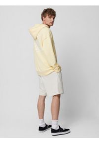 outhorn - Spodenki dresowe męskie - kremowe. Kolor: kremowy. Materiał: dresówka #3
