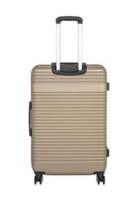 Ochnik - Komplet walizek na kółkach 19''/24''/28''. Kolor: złoty. Materiał: materiał, poliester, guma, kauczuk #9