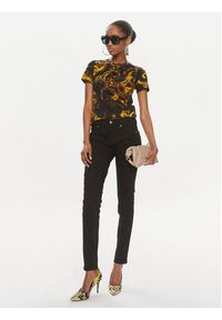 Versace Jeans Couture T-Shirt 76HAH6D8 Czarny Slim Fit. Kolor: czarny. Materiał: bawełna