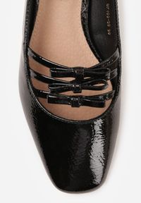 Born2be - Czarne Lakierowane Czółenka Vices w Stylu Mary Jane ze Skórzaną Wkładką Rilindea. Okazja: na wesele, na co dzień, na ślub cywilny. Zapięcie: sprzączka. Kolor: czarny. Materiał: skóra, lakier. Styl: casual, elegancki #2