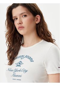 Tommy Jeans T-Shirt Nyc Ringer DW0DW20323 Écru Slim Fit. Materiał: bawełna #3