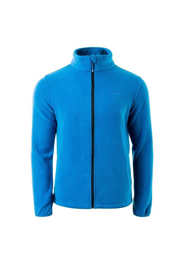 Hi-tec - Bluza Polarowa Męska Logo Henis. Kolor: niebieski. Materiał: polar. Sezon: zima. Sport: turystyka piesza