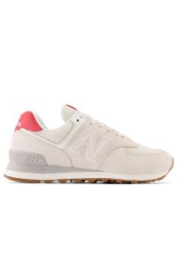 Buty New Balance WL574RC - beżowe. Kolor: beżowy. Materiał: guma, tworzywo sztuczne, zamsz, skóra. Szerokość cholewki: normalna. Model: New Balance 574 #1