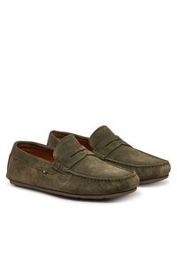 TOMMY HILFIGER - Tommy Hilfiger Mokasyny Casual Hilfiger Suede Driver FM0FM04998 Zielony. Okazja: na co dzień. Kolor: zielony. Materiał: zamsz, skóra. Styl: casual