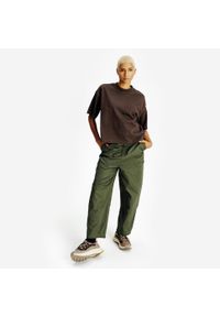 Decathlon - Spodnie 7/8 damskie Lifetech. Kolor: wielokolorowy, brązowy, zielony. Materiał: poliester, bawełna, materiał. Sport: turystyka piesza #2