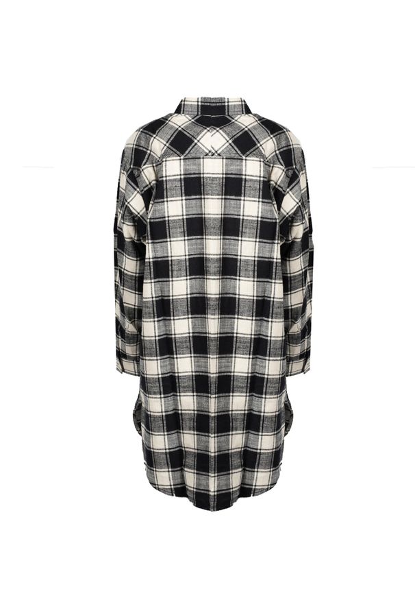 Diesel Sukienka "D-Super" | A04860-0WBBP | Kobieta | Czarny, Biały, Szary. Kolor: czarny, szary, biały, wielokolorowy. Materiał: bawełna. Typ sukienki: koszulowe. Styl: elegancki