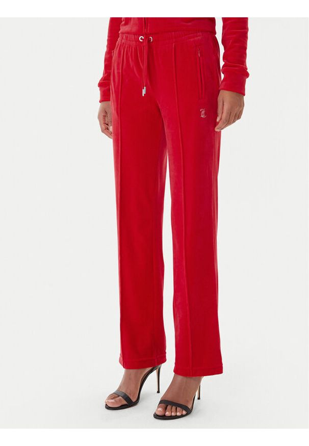 Juicy Couture Spodnie dresowe Tina JCWBJ225307 Czerwony Regular Fit. Kolor: czerwony. Materiał: syntetyk