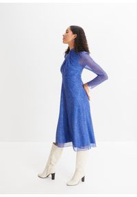 bonprix - Sukienka z dżerseju. Kolor: niebieski. Materiał: jersey