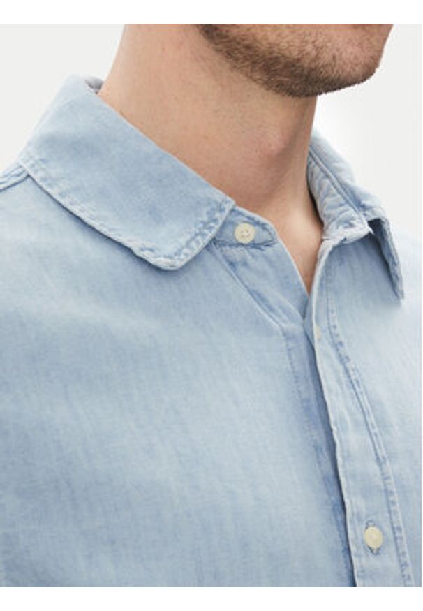Calvin Klein Jeans Koszula jeansowa J30J327508 Niebieski Regular Fit. Kolor: niebieski. Materiał: bawełna