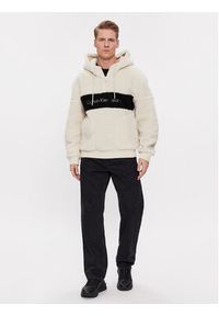Calvin Klein Jeans Bluza Sherpa Blocking J30J319924 Beżowy Regular Fit. Kolor: beżowy. Materiał: syntetyk #3