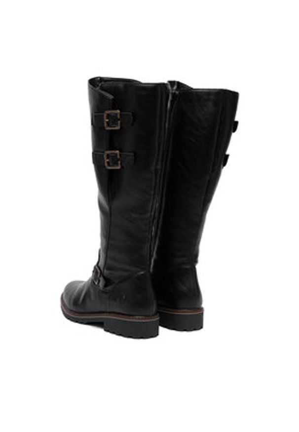 Remonte Kozaki CEO-R6590-01 Czarny. Kolor: czarny. Materiał: skóra