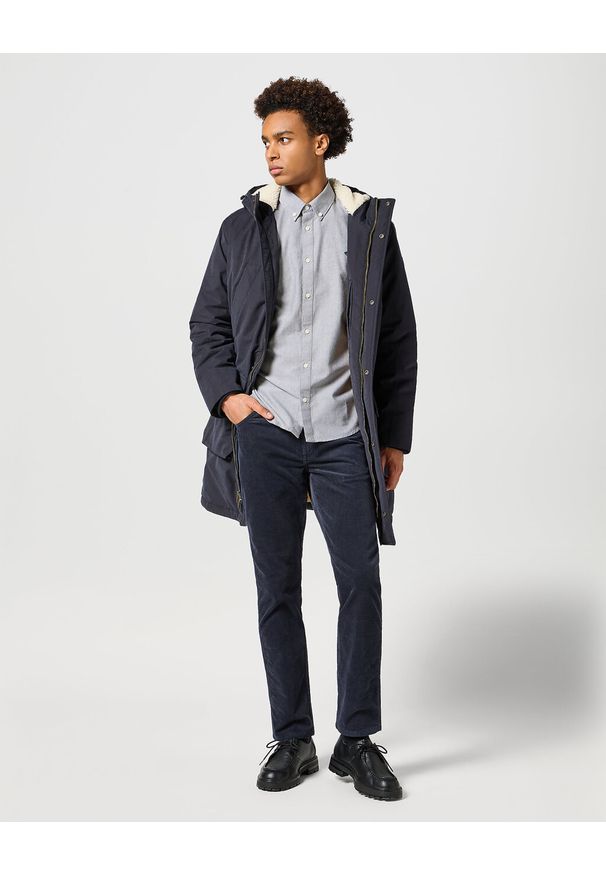 Wrangler - WRANGLER MĘSKIE SPODNIE JEANSOWE TEXAS SLIM DARK NAVY 112356806 W12S012239