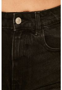 TALLY WEIJL - Tally Weijl Szorty damskie kolor czarny gładkie high waist. Okazja: na co dzień. Stan: podwyższony. Kolor: czarny. Materiał: jeans, denim. Wzór: gładki. Styl: casual #4