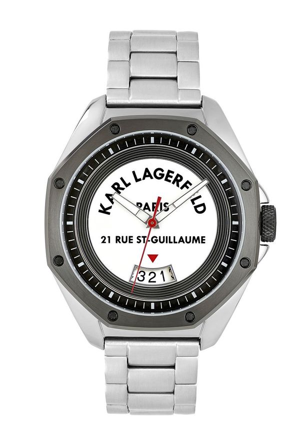 Karl Lagerfeld - Zegarek 5552764. Kolor: srebrny. Materiał: materiał