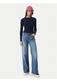 Tommy Jeans Bluzka DW0DW22783 Granatowy Slim Fit. Kolor: niebieski. Materiał: bawełna #4