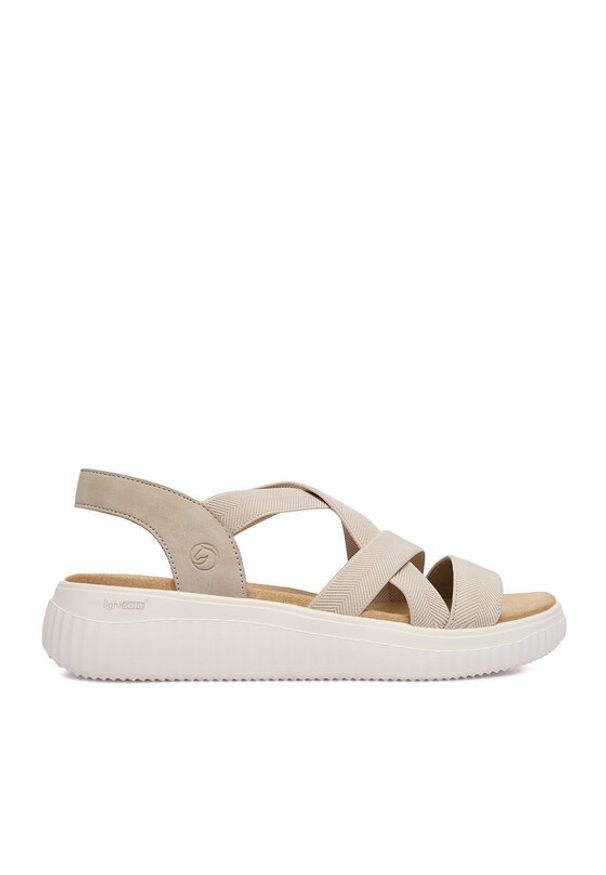 Remonte Sandały CEO-D3L52-60 Beżowy. Kolor: beżowy. Materiał: materiał