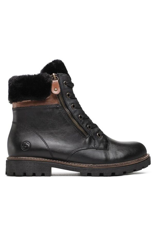 Remonte Botki D8463-01 Czarny. Kolor: czarny. Materiał: skóra