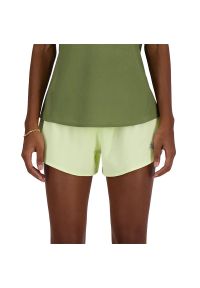 Spodenki New Balance WS41286LLT - zielone. Kolor: zielony. Materiał: materiał, poliester. Sport: fitness #1