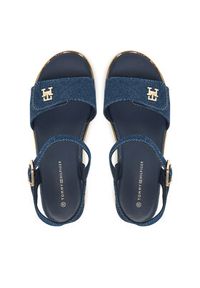 TOMMY HILFIGER - Tommy Hilfiger Sandały T3A2-33788-1828 S Granatowy. Kolor: niebieski. Materiał: materiał #4