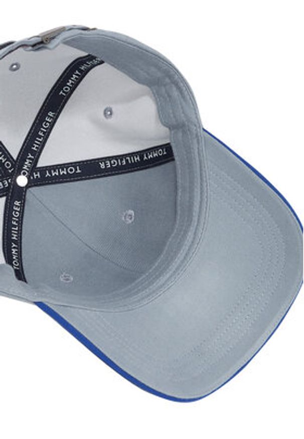 TOMMY HILFIGER - Tommy Hilfiger Czapka z daszkiem Th Corp Flannel 6 Panel Cap AM0AM13164 Szary. Kolor: szary. Materiał: materiał, bawełna