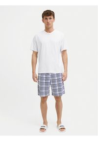 Jack & Jones Piżama Max 12277165 Biały Standard Fit. Kolor: biały. Materiał: bawełna, syntetyk #1