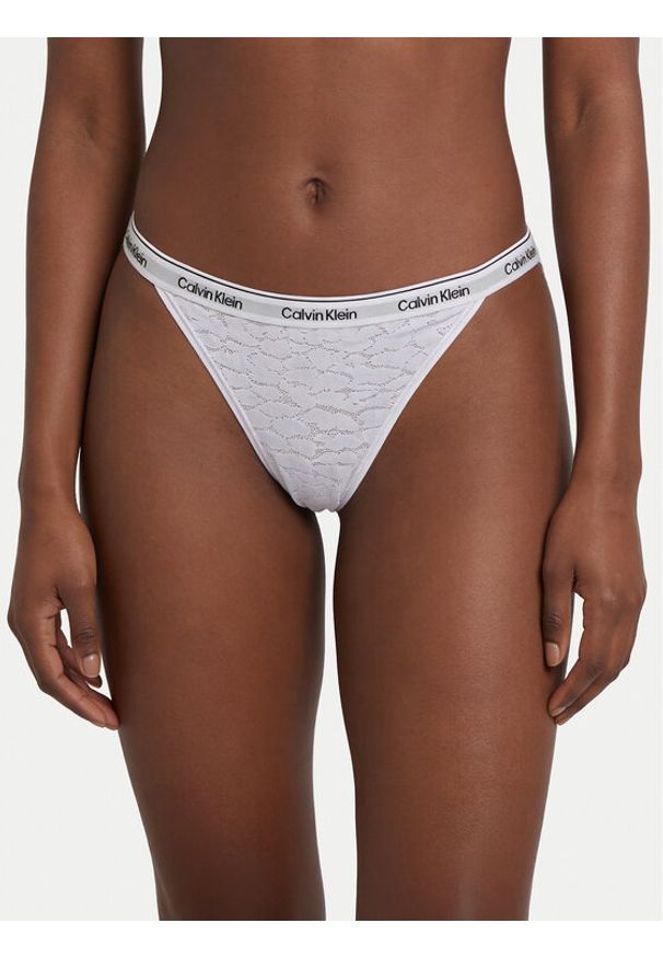 Calvin Klein Dół od bikini LV00QD5213 Écru. Kolor: kremowy. Materiał: syntetyk