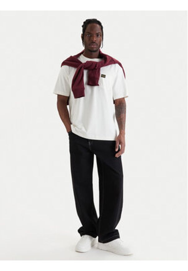 RVCA T-Shirt Americana Pocket EVYZT00127 Biały Relaxed Fit. Kolor: biały. Materiał: bawełna