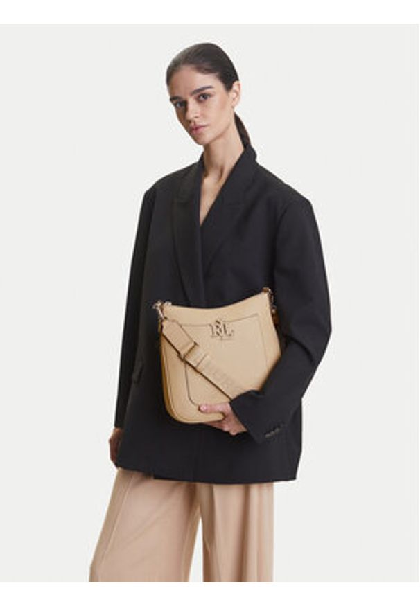 Lauren Ralph Lauren - LAUREN RALPH LAUREN Torebka Cameryn 431970152006 Beżowy. Kolor: beżowy. Materiał: skórzane