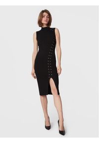 Guess Sukienka dzianinowa W3RK40 Z2U00 Czarny Slim Fit. Kolor: czarny. Materiał: syntetyk, wiskoza