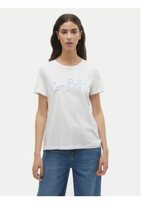 Vero Moda T-Shirt Odessa 10308688 Biały Regular Fit. Kolor: biały. Materiał: bawełna
