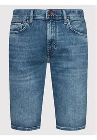 TOMMY HILFIGER - Tommy Hilfiger Szorty jeansowe Miami MW0MW23692 Niebieski Tapered Fit. Kolor: niebieski. Materiał: jeans, bawełna