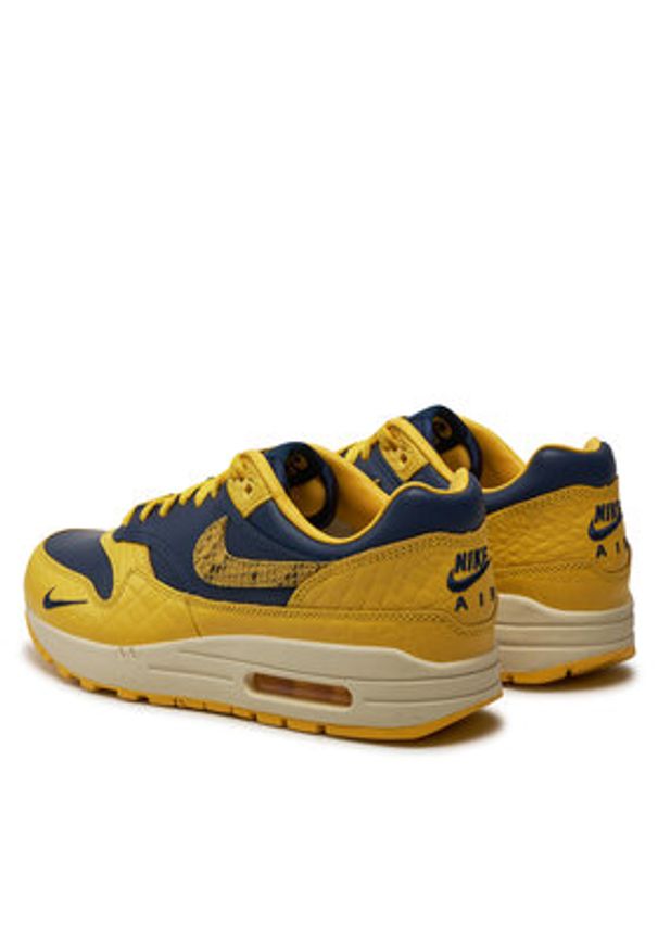 Nike Sneakersy W Air Max 1 Prm FJ5479 410 Żółty. Kolor: żółty. Materiał: skóra. Model: Nike Air Max