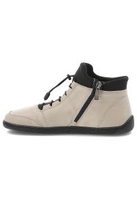 Beżowe Trzewiki Wasak Ocieplane Buty Barefoot Damskie. Okazja: na co dzień, na spacer. Kolor: beżowy. Materiał: skóra. Wzór: grochy. Styl: casual, elegancki #7