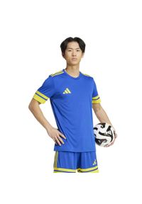 Adidas Sport Squa25 Jsy M Koszulka Dorosłych. Kolor: niebieski, wielokolorowy, żółty. Sport: bieganie