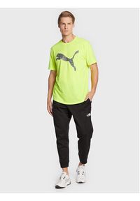 Puma Koszulka techniczna Run Logo 522423 Zielony Regular Fit. Kolor: zielony. Materiał: bawełna. Sport: bieganie #5