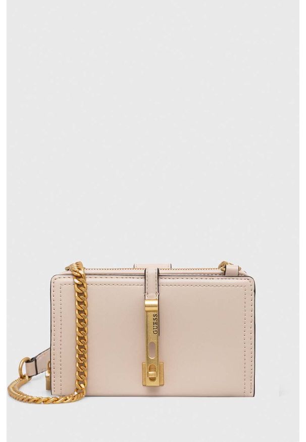 Guess torebka kolor beżowy. Kolor: beżowy