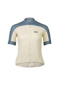 Koszulka rowerowa damska POC Essential Road Logo Jersey. Kolor: wielokolorowy, beżowy, niebieski. Materiał: jersey