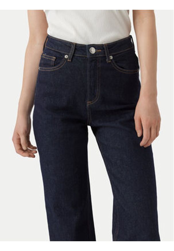 Vero Moda Jeansy Tessa 10297608 Granatowy Wide Leg. Kolor: niebieski